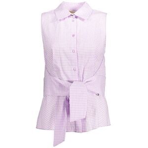 Kocca Sleeveless Gingham Top Selftie Waist Women Pink Shirts